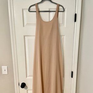 Cream Maxi, Backless Bridesmaids/Prom Dress - XS